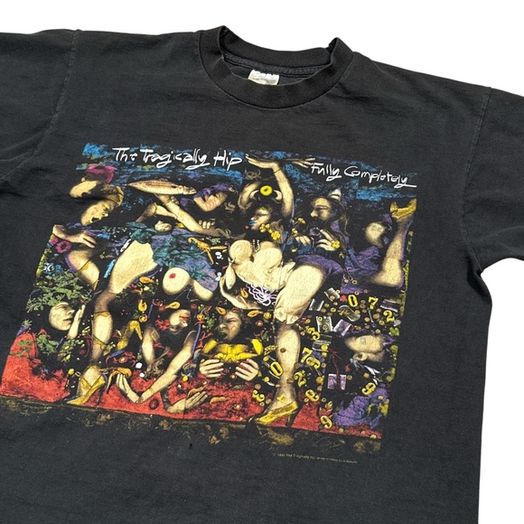 Vintage 90s Tragically Hip Fully Completely Tour Single Stitch T Shirt Mens L - Picture 3 of 9